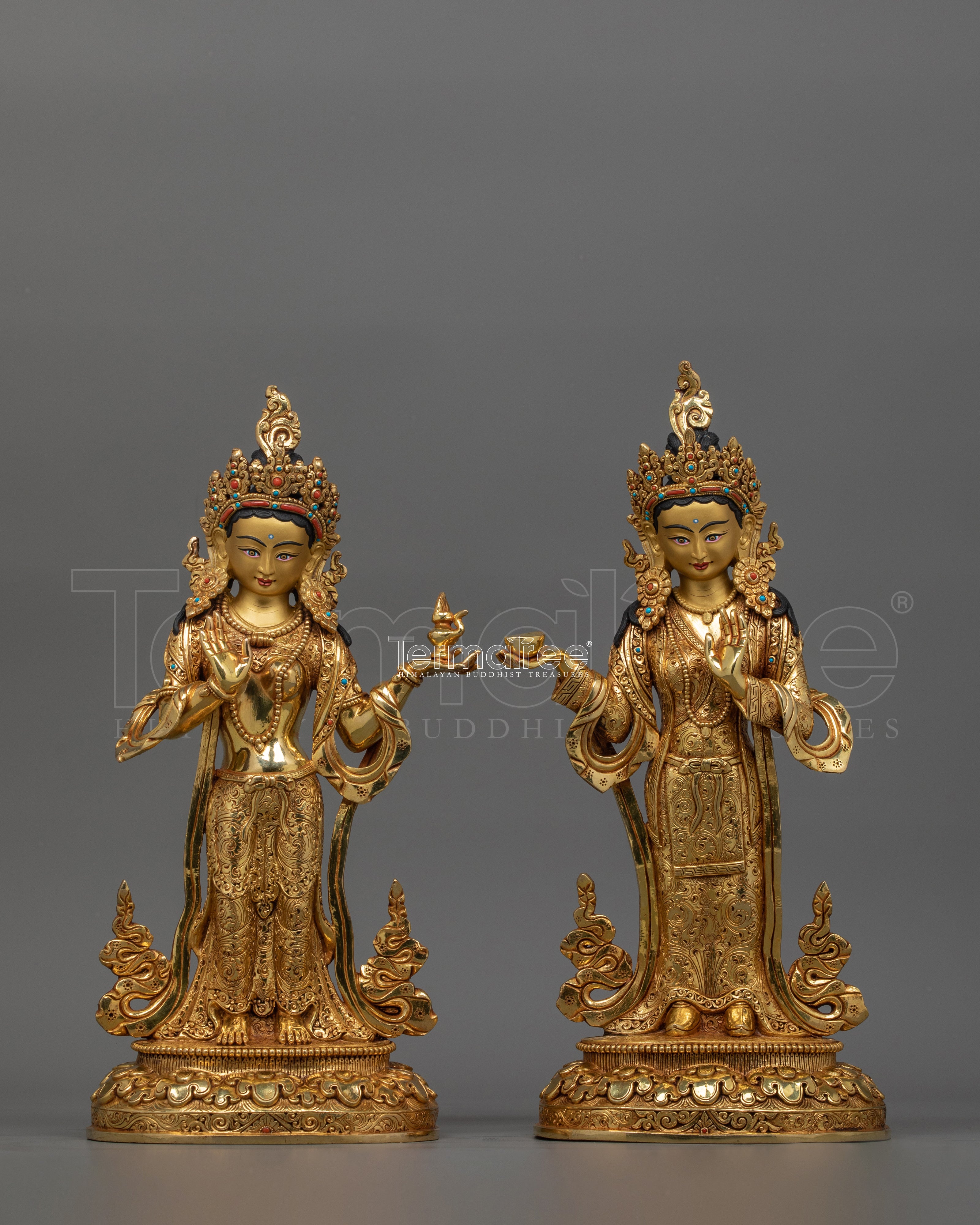 The Consort of Padmasambhava Yeshe Tsogyal and Mandarva Statue | Tranquil Yogini