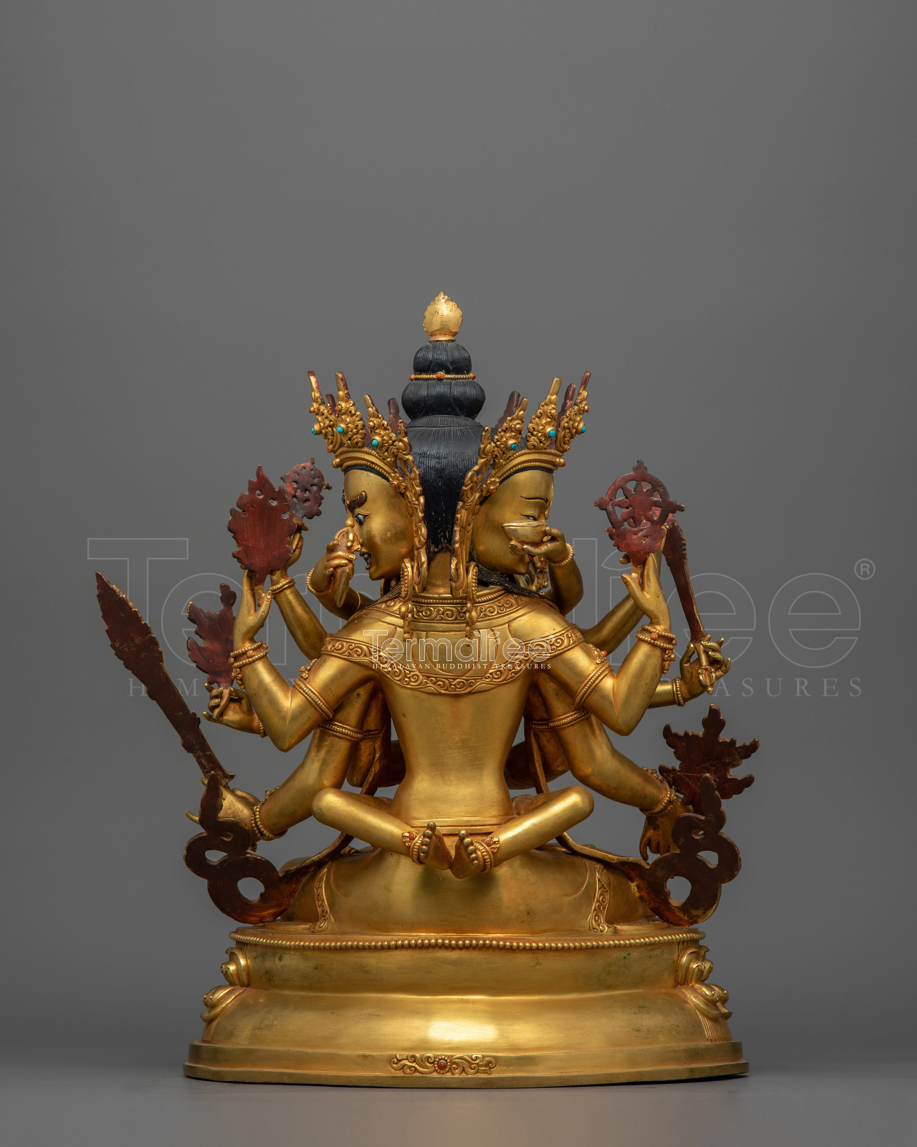 Gold Gilded Guhyasamaja 13 Inch Statue | The Mystery of Tathāgatahood Buddhahood
