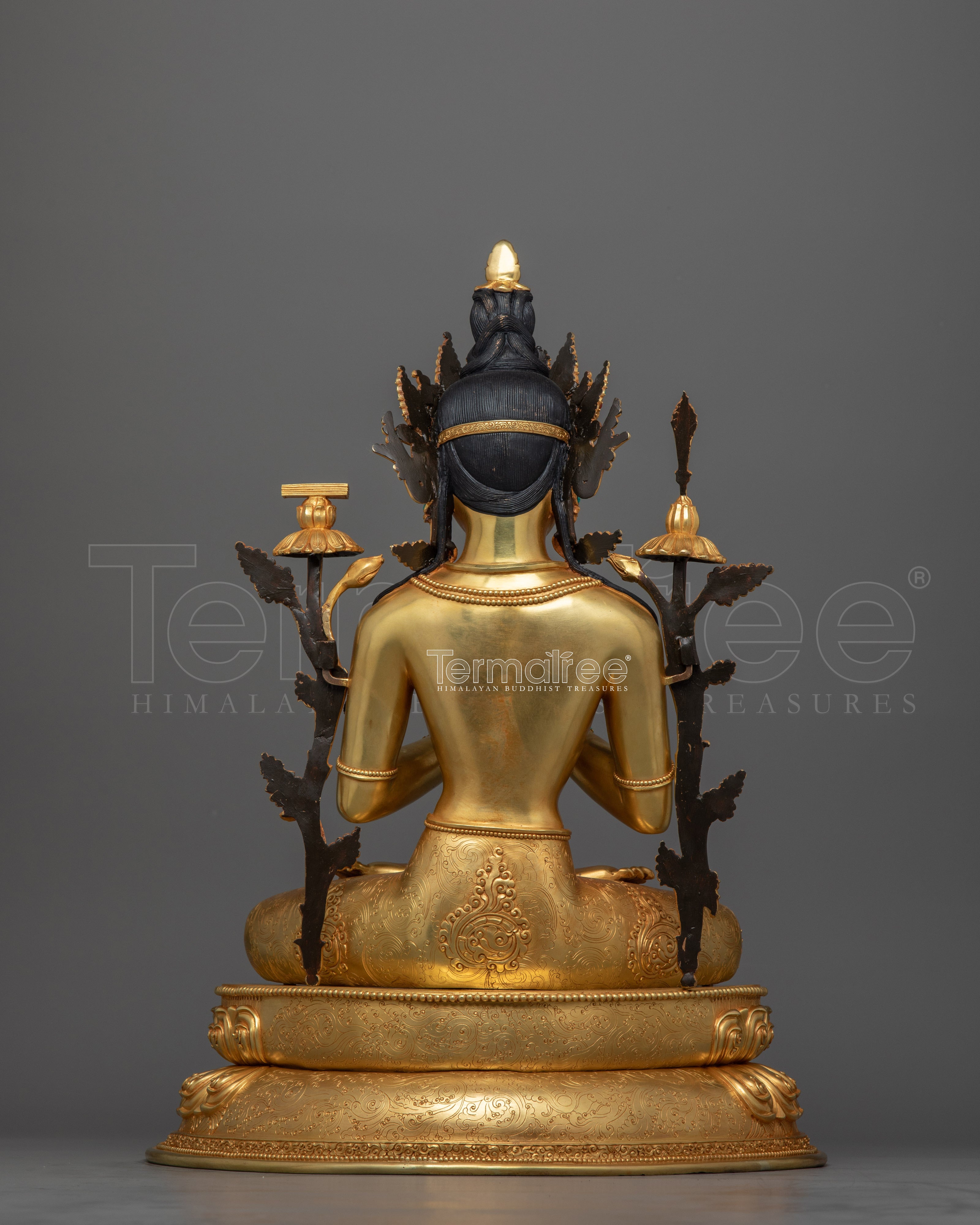 Manjushri Wisdom Deity of Buddhism for Altar | Handmade Statue from Nepal