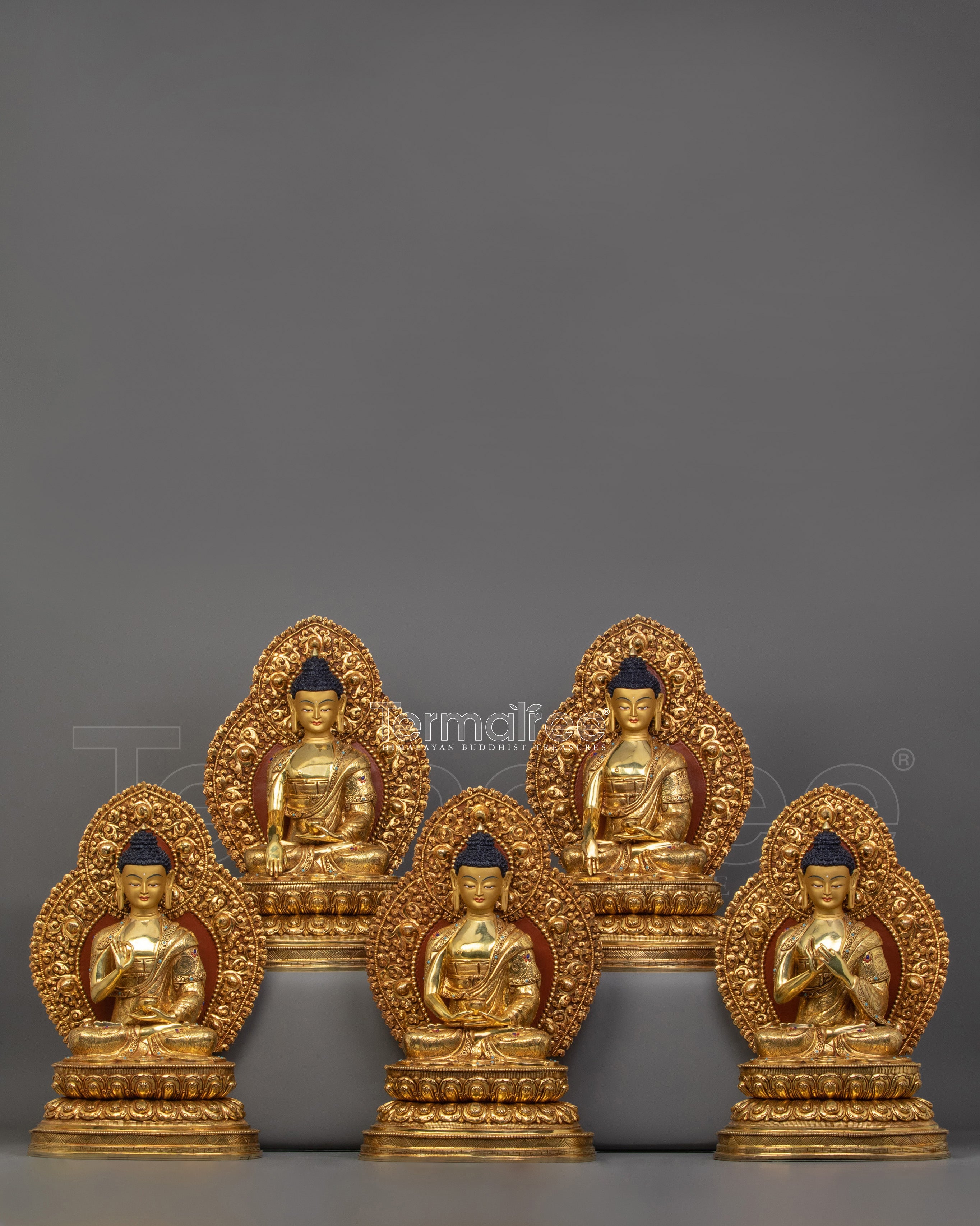The Five Buddha family Set Statue | Five Wisdom Tathāgatas of Buddhism