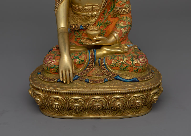 Mindfulness Siddhartha Gautama Statue | 24K Gold Gilded Buddhist Icon