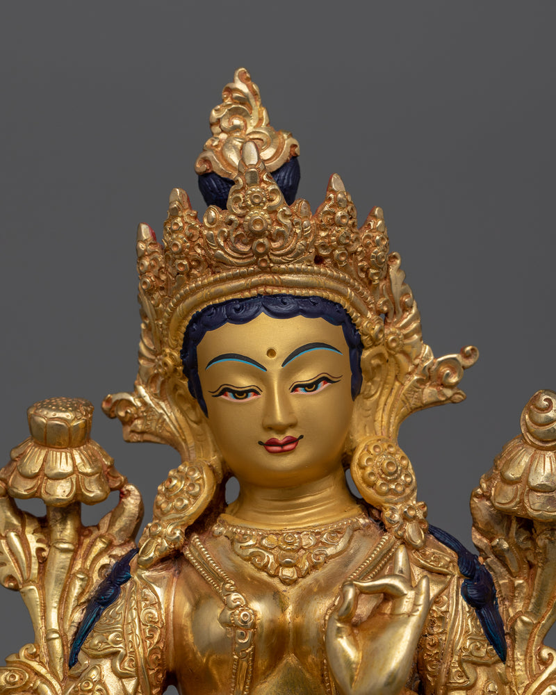 Tibetan Syamatara Statue |Spiritual Decor for Meditation and Buddhist Shrine