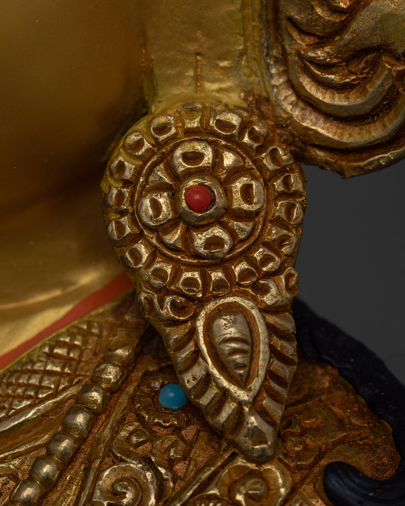 Tibetan Guru Rinpoche Lotus Born Tantric Master Statue  | Symbol of Spiritual Awakening