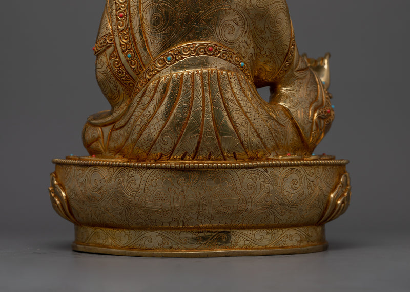 Tibetan Guru Rinpoche Lotus Born Tantric Master Statue  | Symbol of Spiritual Awakening