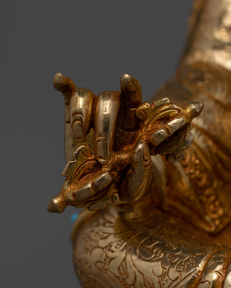 Tibetan Guru Rinpoche Lotus Born Tantric Master Statue  | Symbol of Spiritual Awakening