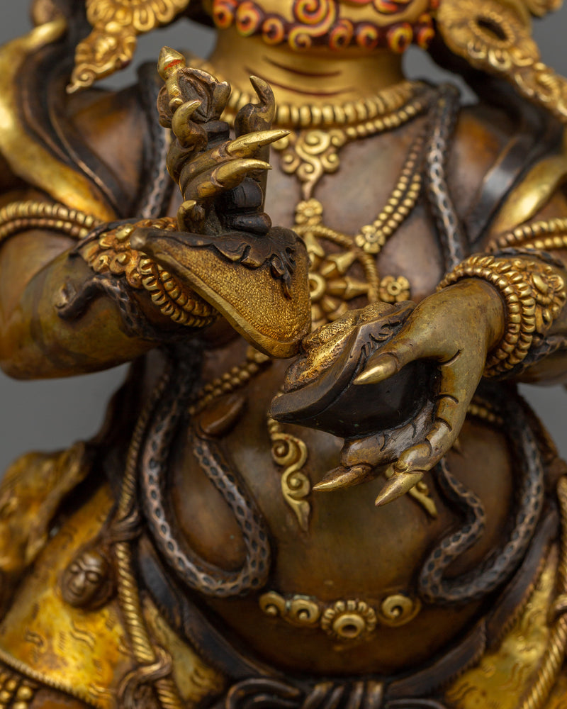 Six Armed Mahakala Protector Deity Sacred Figurine | Guardian of the Dharma