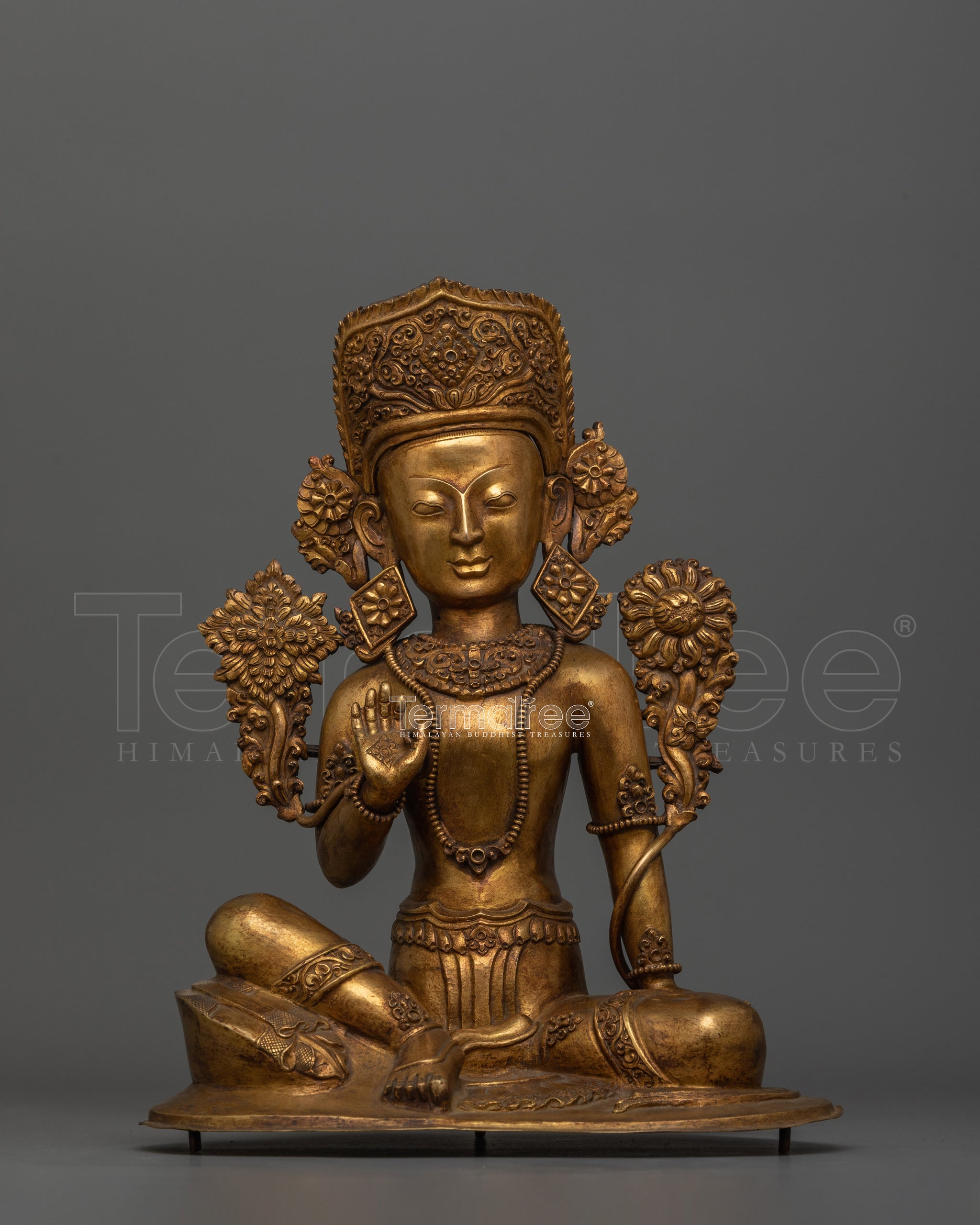 Reposse Work Handcrafted Lord Indra Sculpture with Repoussé work | The King of Gods