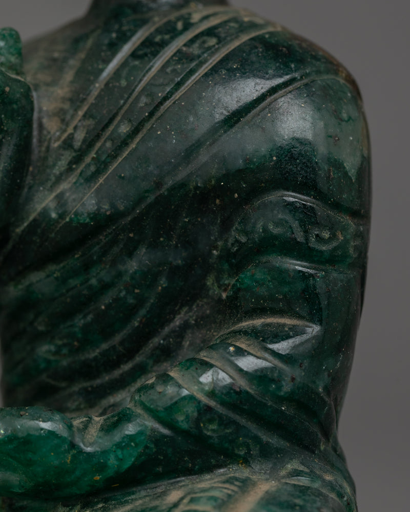 Amogasiddhi Green Buddha Figurine | One of the Five Dhyani Buddhas