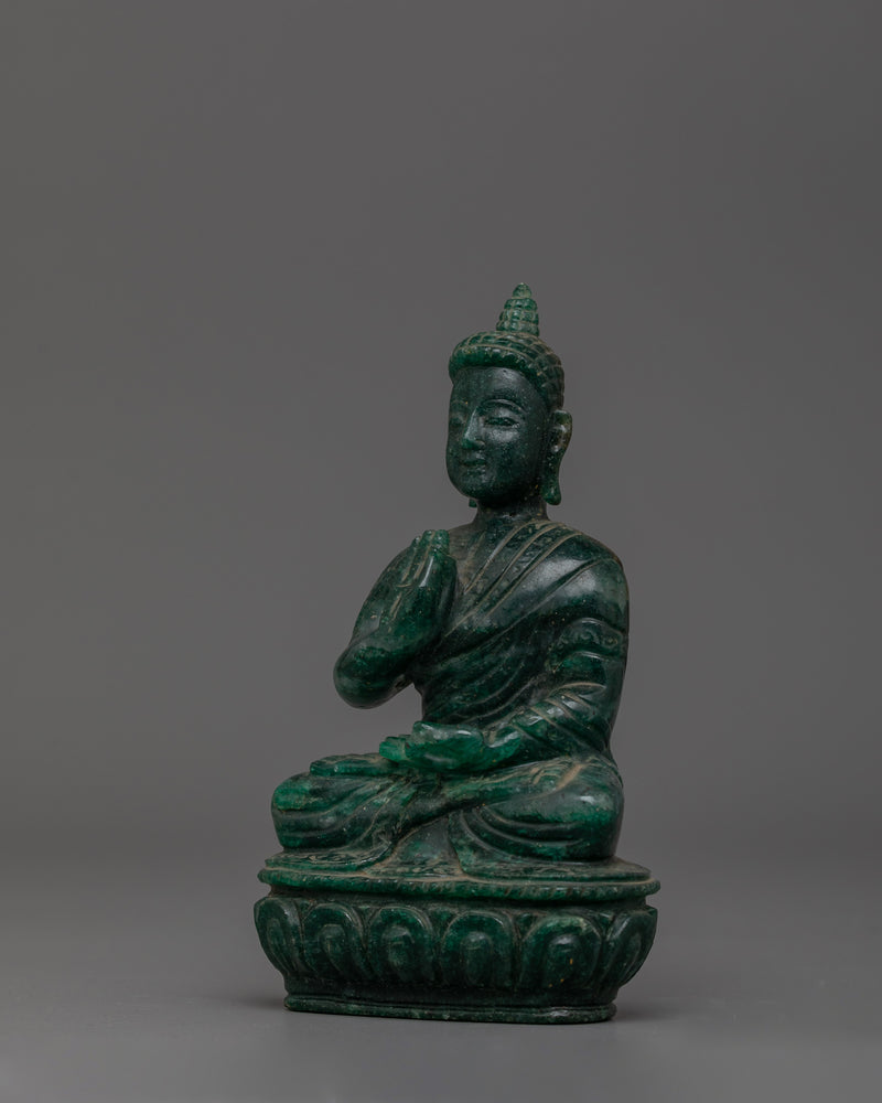 Amogasiddhi Green Buddha Figurine | One of the Five Dhyani Buddhas