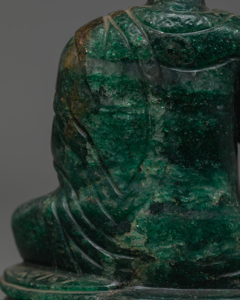 Amogasiddhi Green Buddha Figurine | One of the Five Dhyani Buddhas