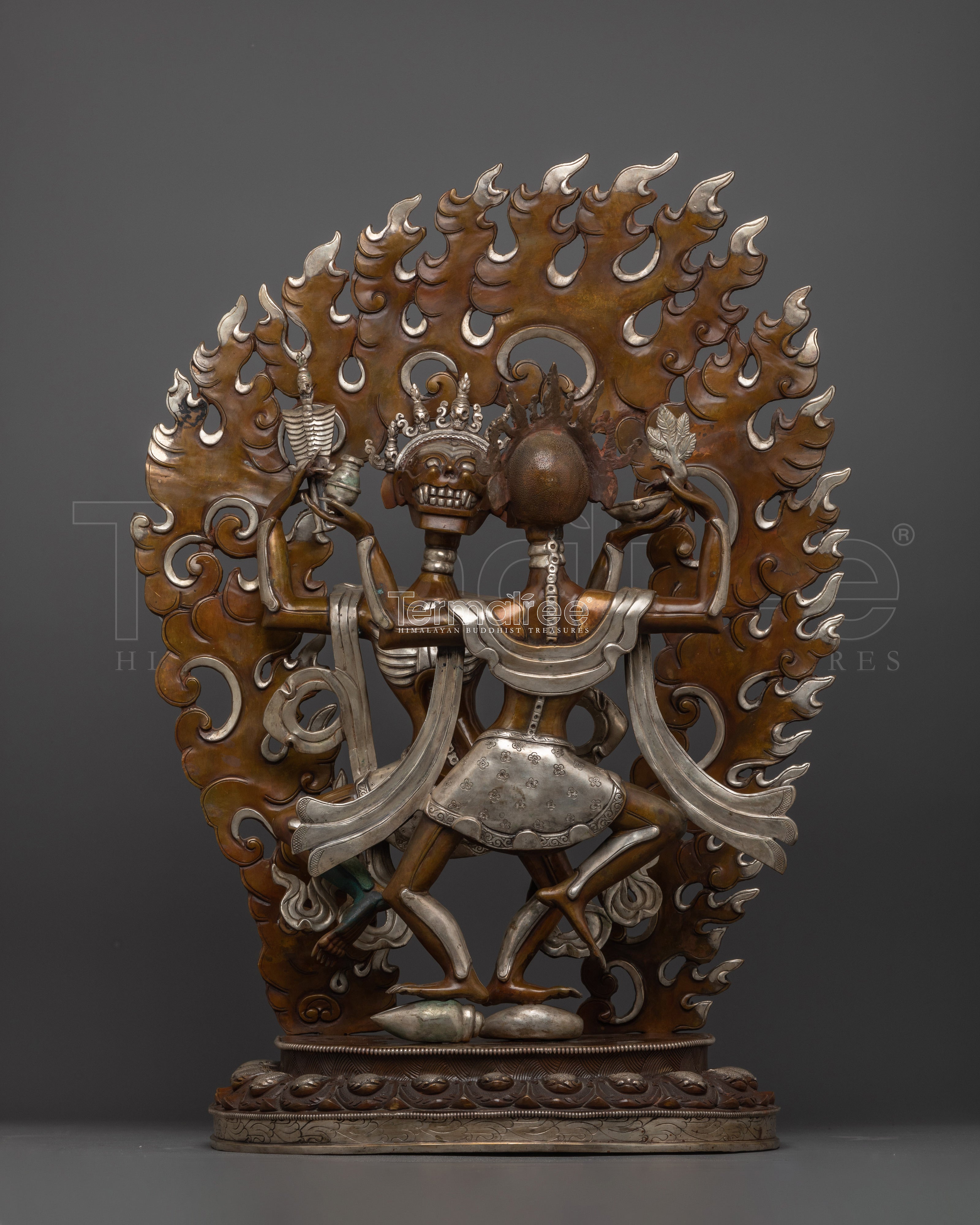 Large Chitipati Copper Statue | A Protector Deity "Dharmapala"