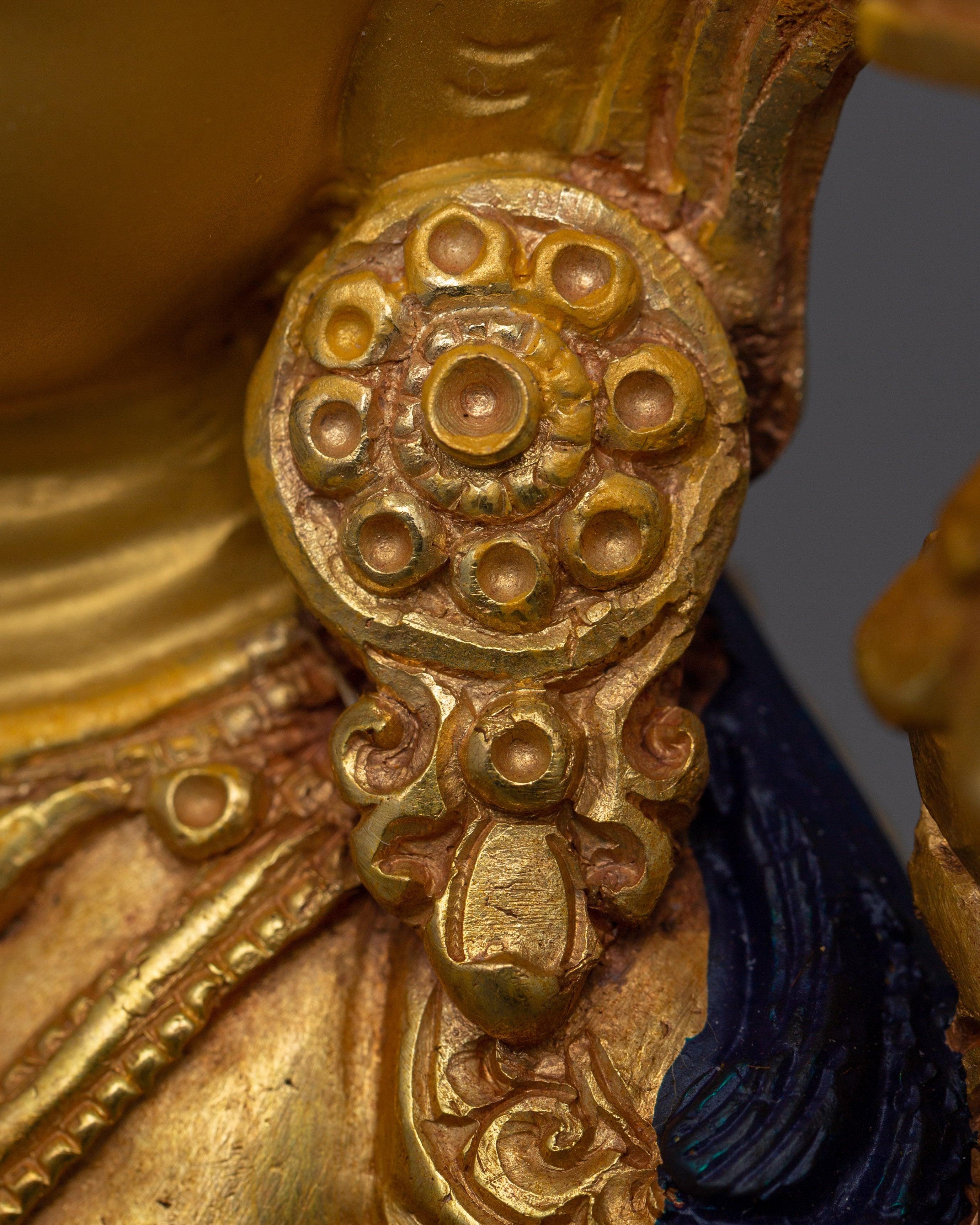 Wisdom Deity Manjushri Figurine | 24K Gold Gilded Teacher of the Buddhas
