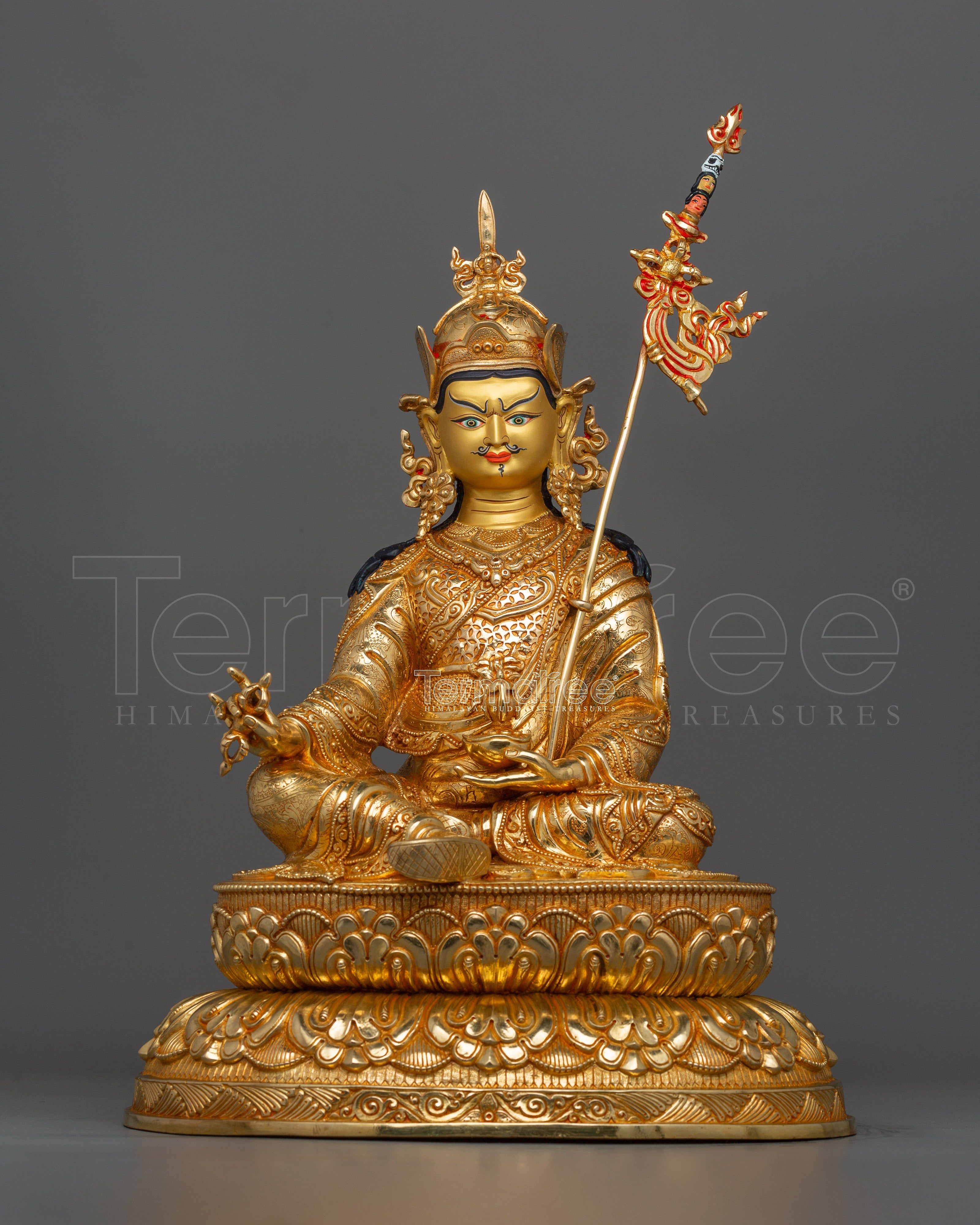 Padmasambhava The Lotus-Born Buddha Statue | Himalayan Guru Rinpoche Sculpture
