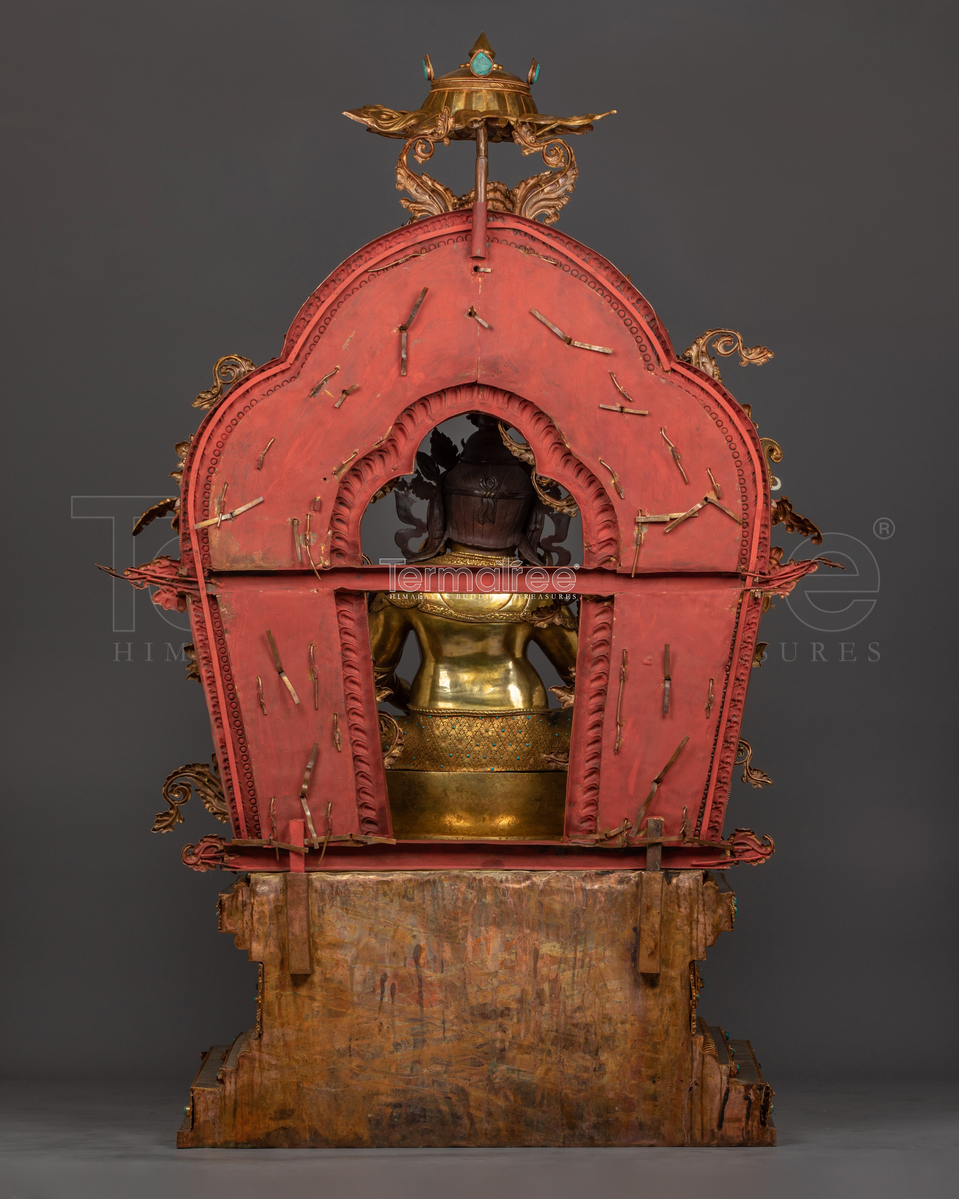 60.2 Inch Dzambhala Sculpture With Halo | Enlightened Wealth Deity