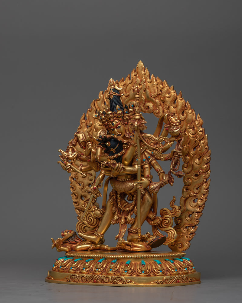 Chakrasamvara Tantric Meditational Yidam Statue | Vajrayana Rituals Wrathful Deity