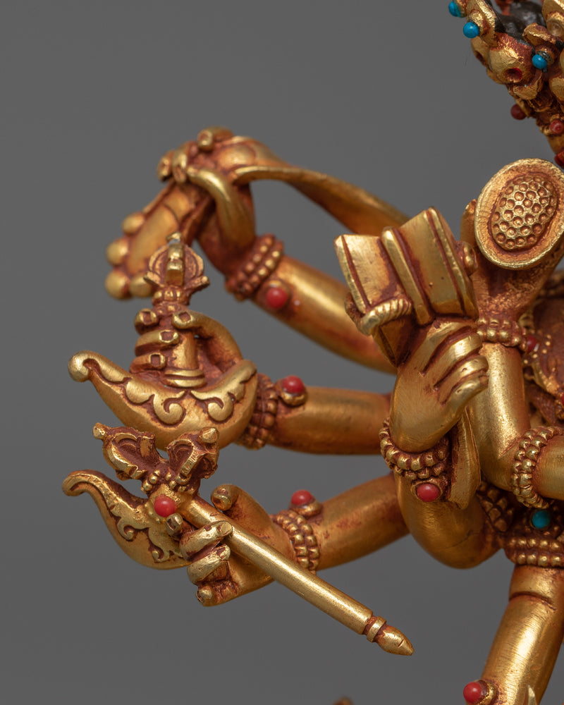 Chakrasamvara Tantric Meditational Yidam Statue | Vajrayana Rituals Wrathful Deity