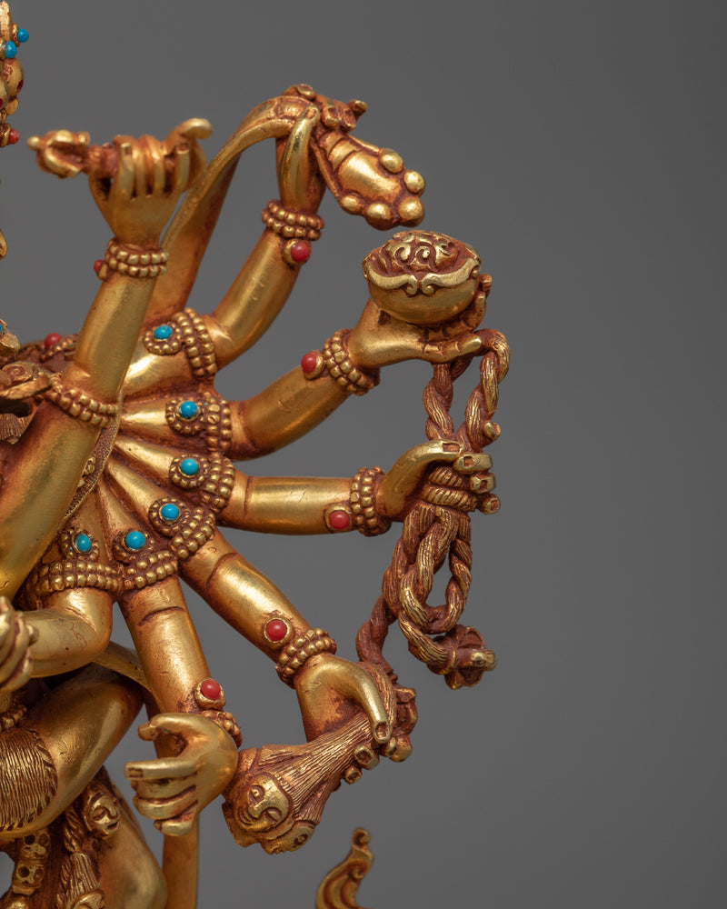 Chakrasamvara Tantric Meditational Yidam Statue | Vajrayana Rituals Wrathful Deity
