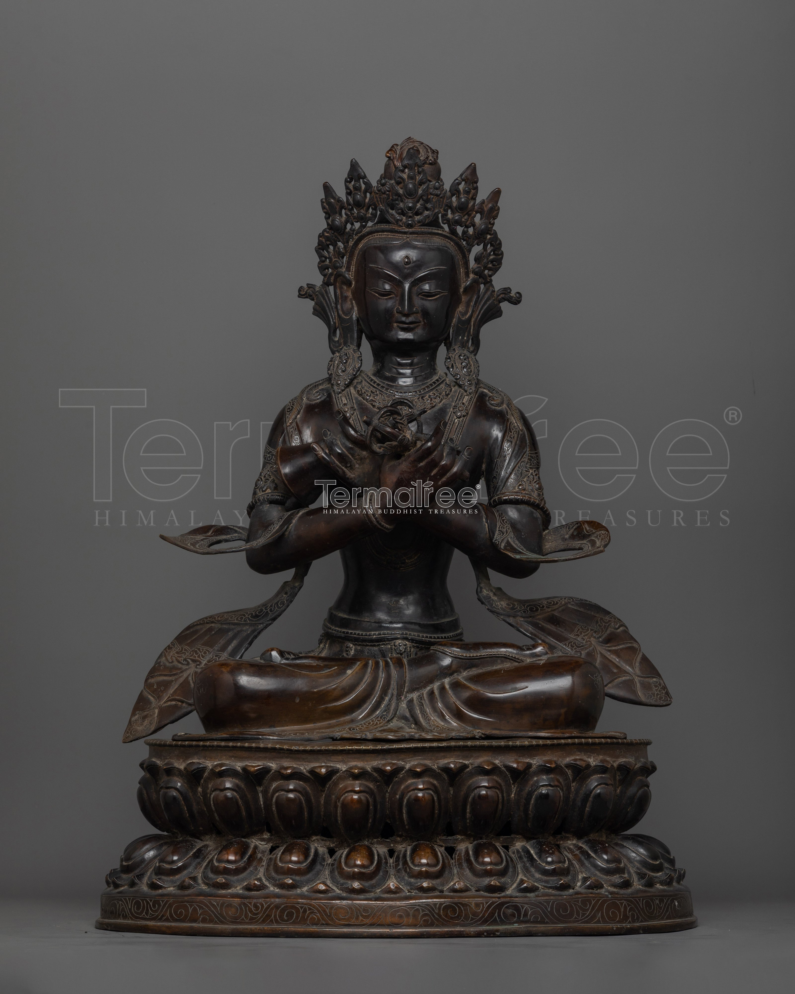 60 Years old Antique Buddhist Deity Vajradhara Statue | Wisdom and Purity Art