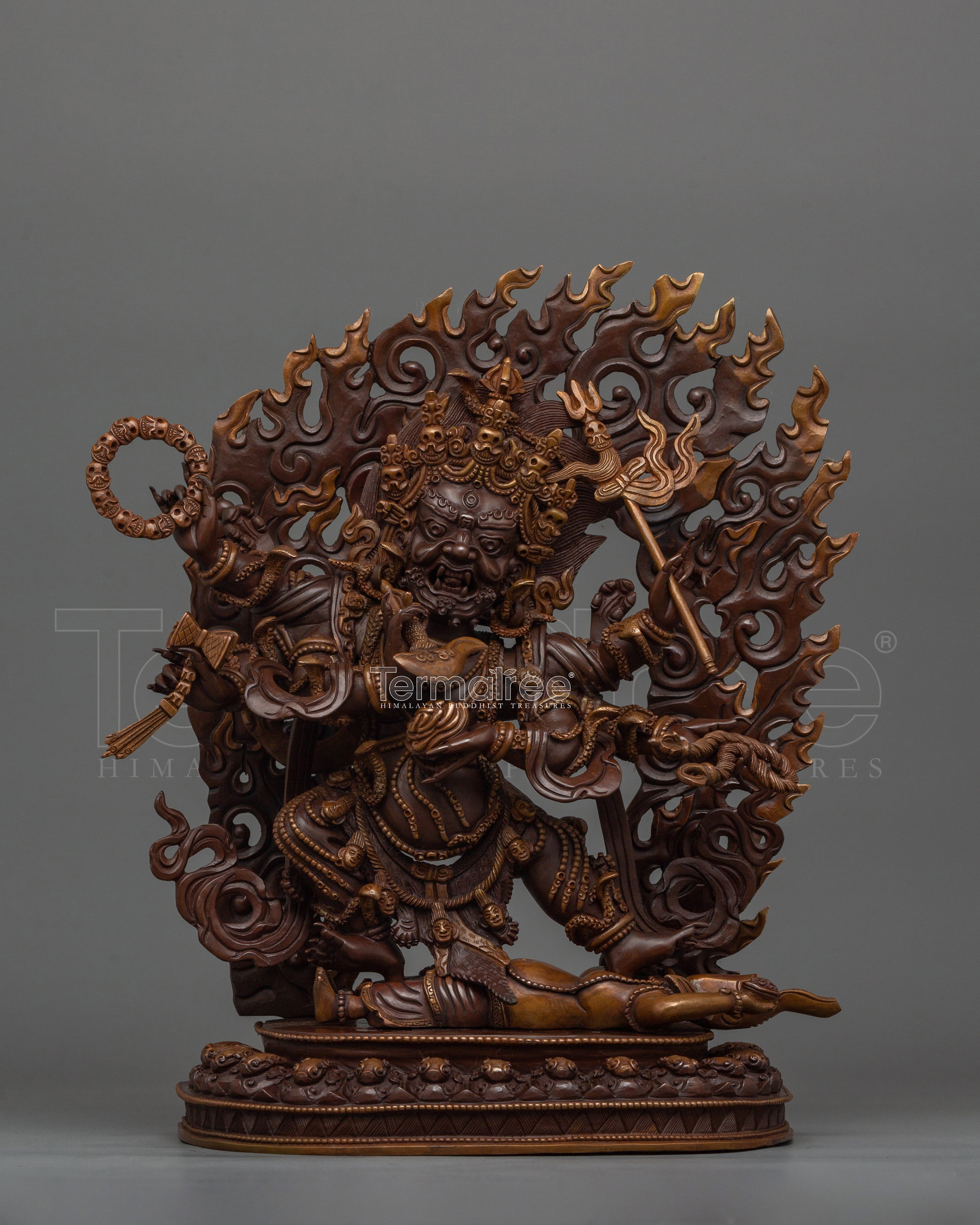 Powerful Six Armed Mahakala Statue | A Symbol of Protection and Power