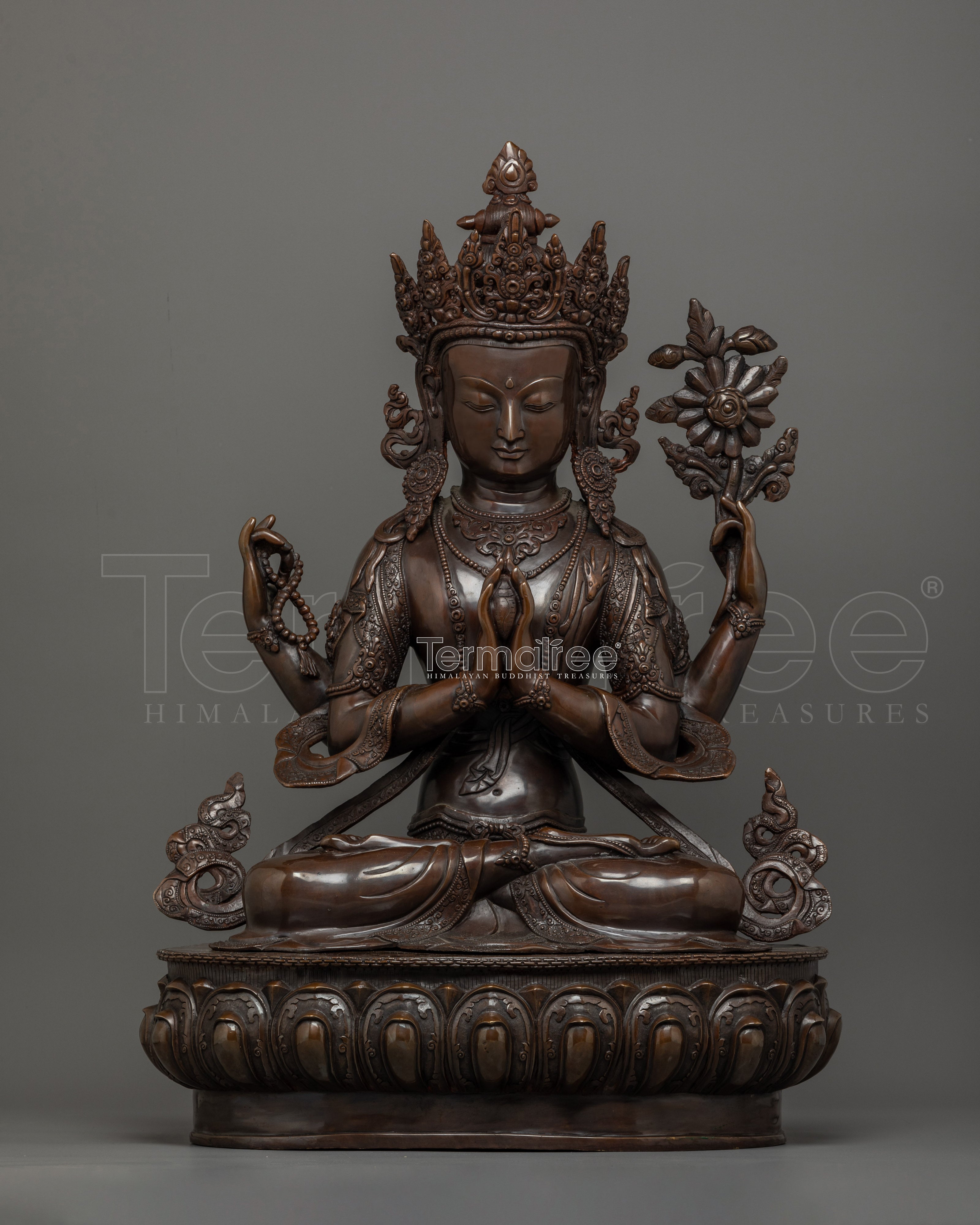 Buddhist Sculpture Chenrezig | Hand-Crafted Traditional Artwork of Nepal