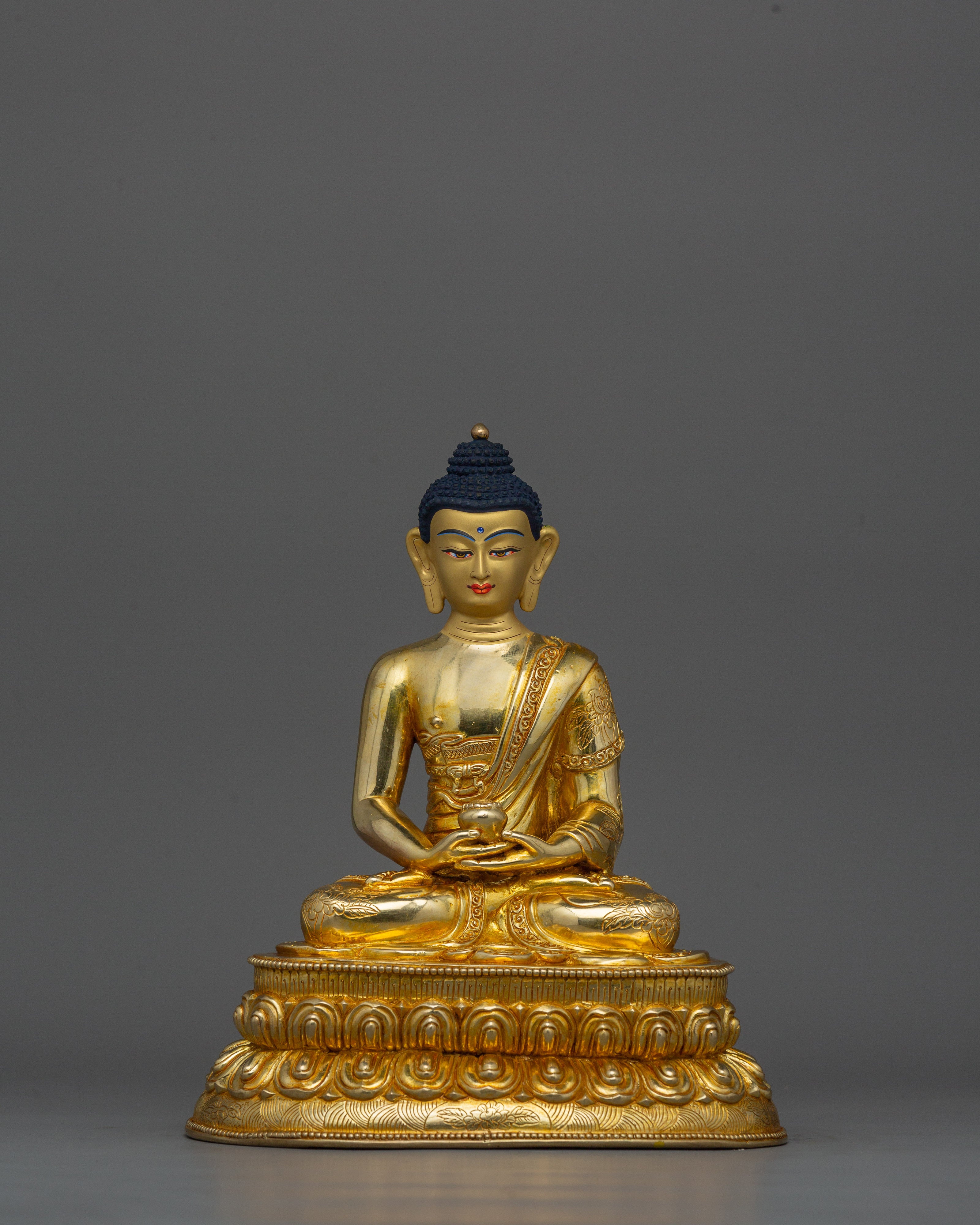 Handmade Tibetan Amitabha Buddha Figurine | Buddha of Pure Land Buddhism