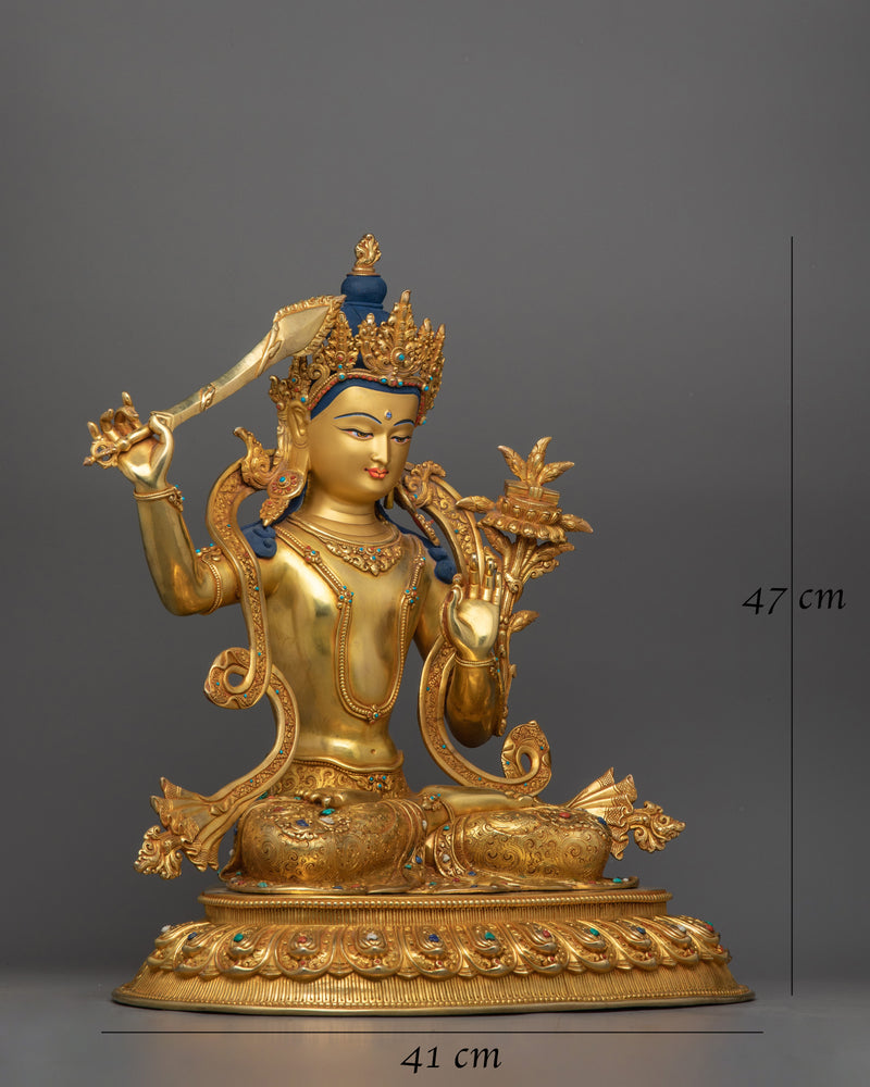 wisdom-god-manjushri-sculpture