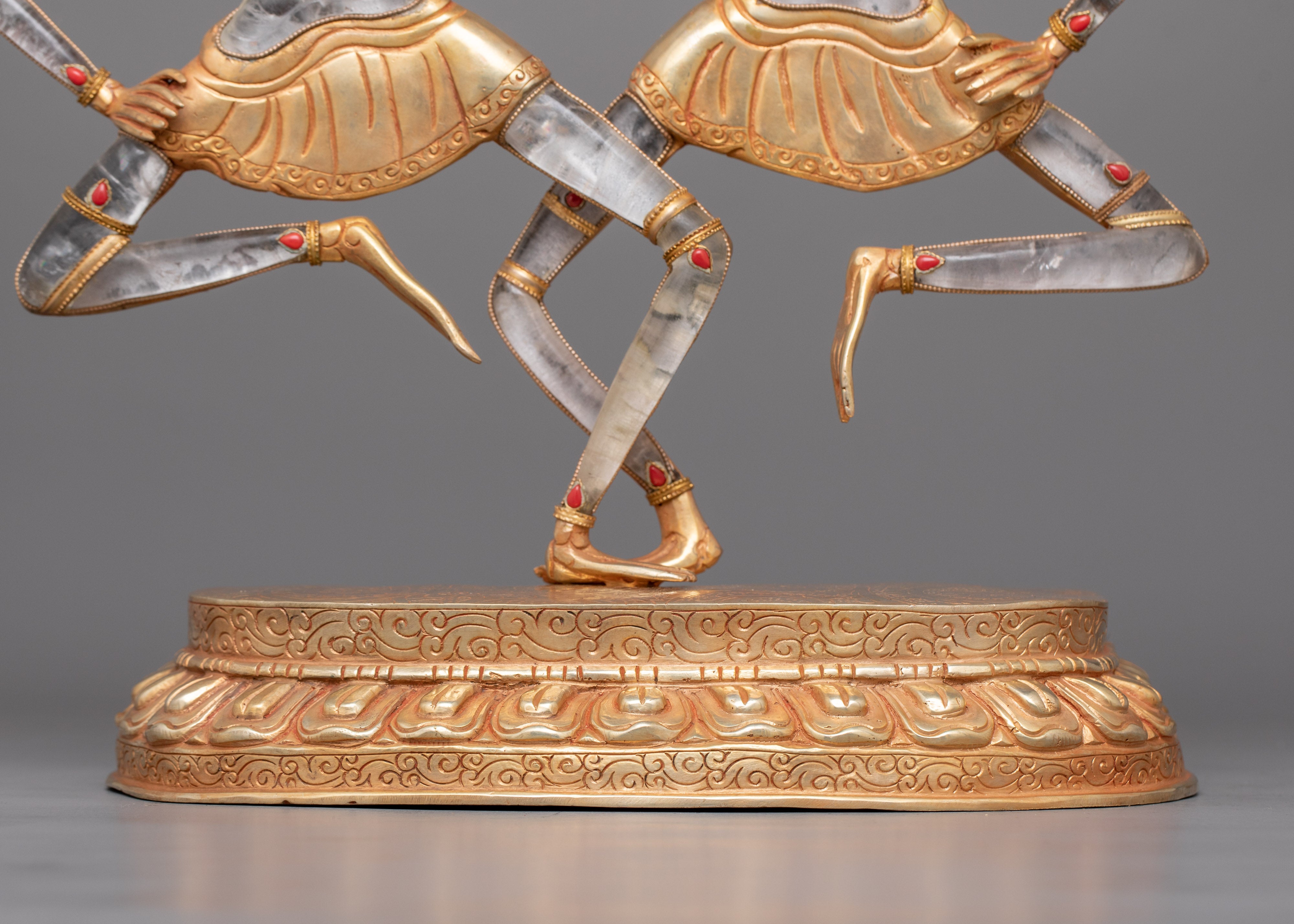 大江千里　FANTASTIC MEMORIAL on PATIPATI Chiti Pati Crystal Statue | Gold Electroplated Guardian Deities