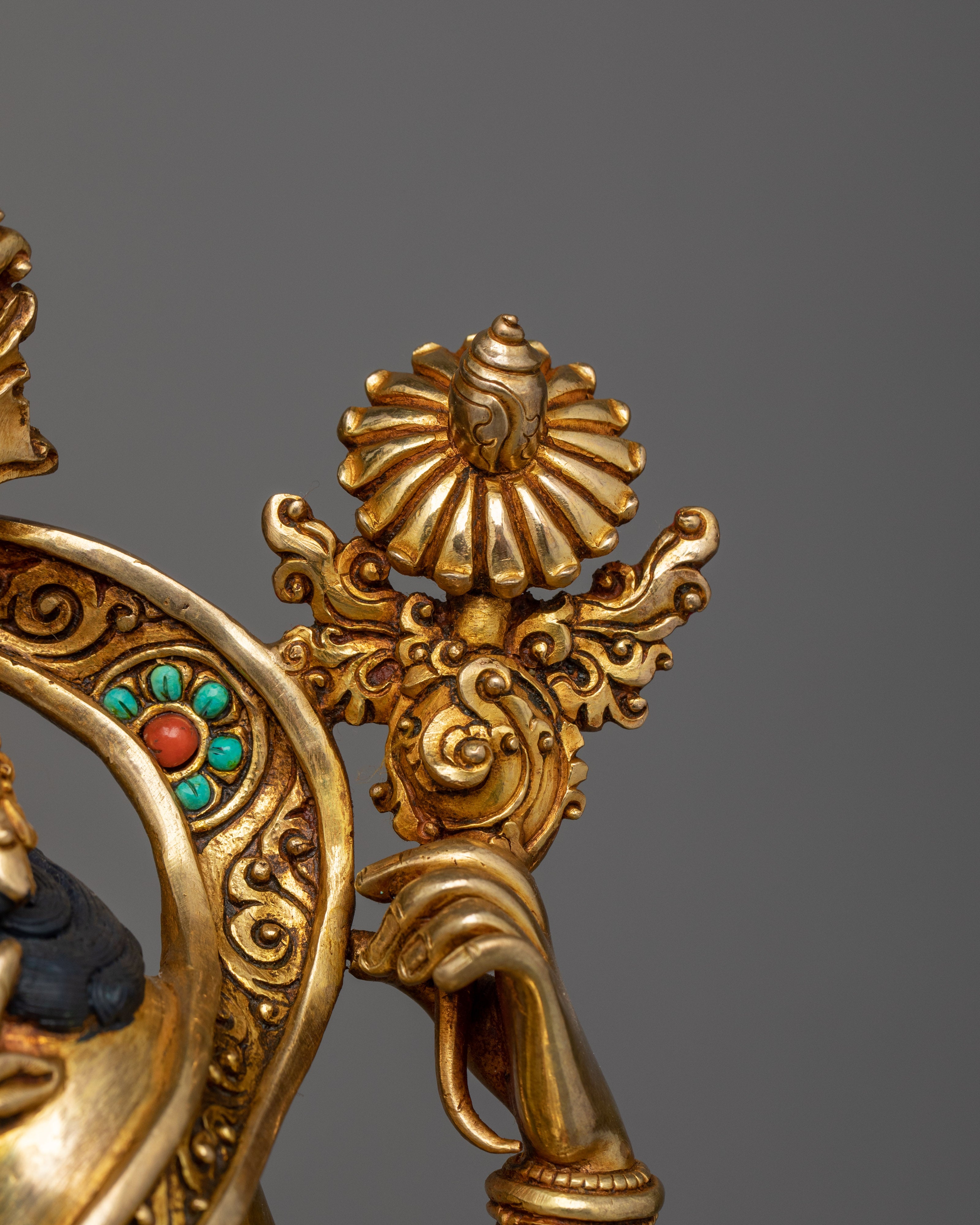 Exquisite Chenrezig Gold Statue | The embodiment of Compassion