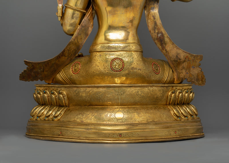 Manjushri Statue With Flaming Sword | Guardian of Dharma