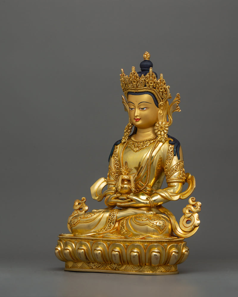 Meditation Deity Amitayus Buddha Statue | Revered Icon in Buddhist Art and Culture