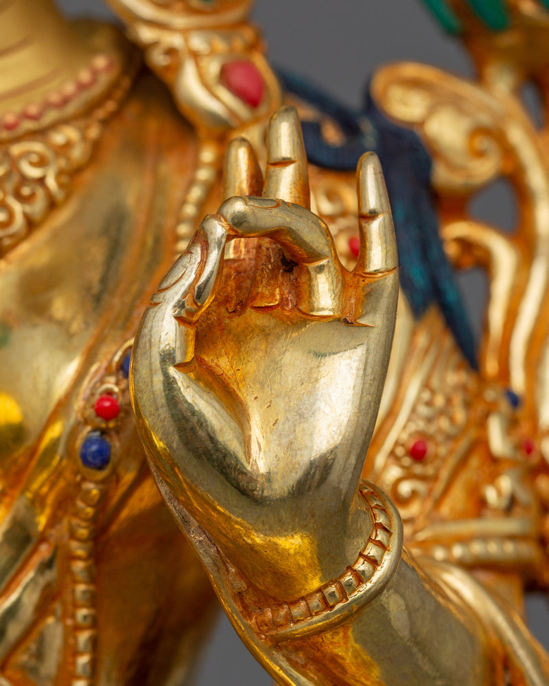 Green Tara the Compassionate Saviouress Sculpture | Symbol of Compassion and Healing