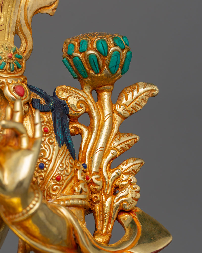 Green Tara the Compassionate Saviouress Sculpture | Symbol of Compassion and Healing