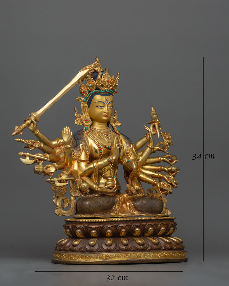 Tranquil Cundi Statue, Female Buddhist Deity | Bodhisattva for Shrine