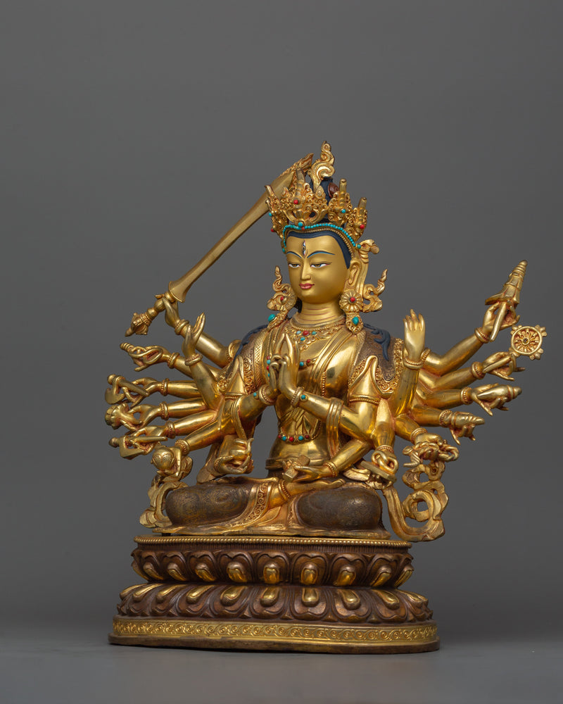 Tranquil Cundi Statue, Female Buddhist Deity | Bodhisattva for Shrine