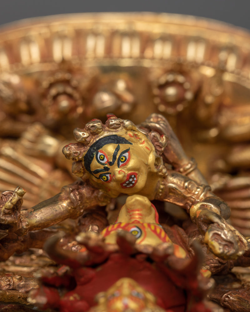 The Destroyer of Death Yamantaka Figurine | Wrathful Deity in Buddhist Tradition
