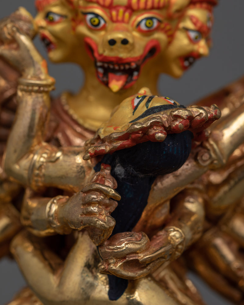 The Destroyer of Death Yamantaka Figurine | Wrathful Deity in Buddhist Tradition
