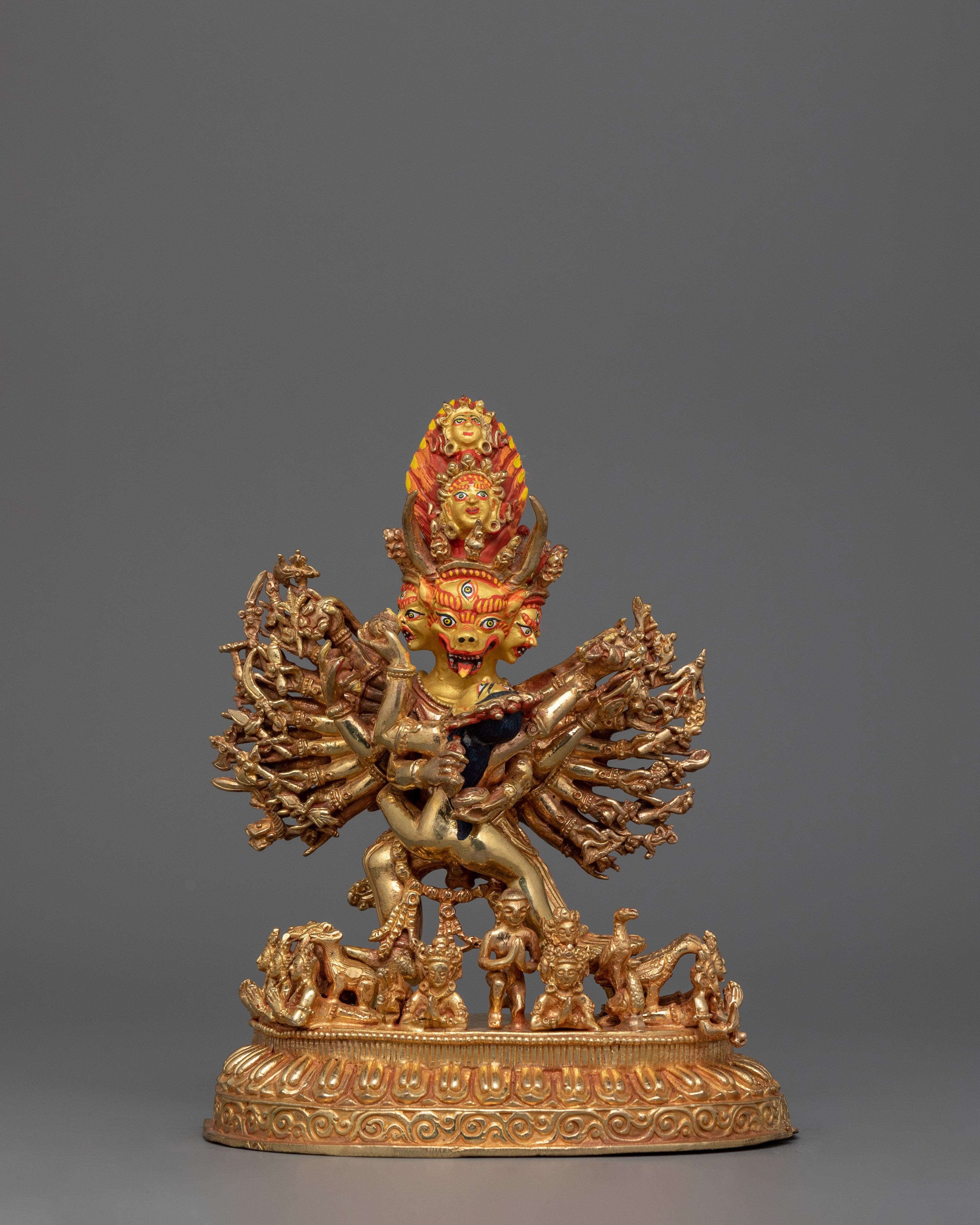 The Destroyer of Death Yamantaka Figurine | Wrathful Deity in Buddhist Tradition