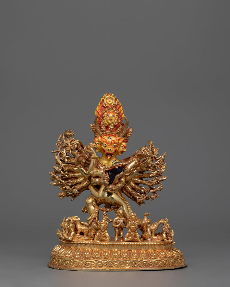The Destroyer of Death Yamantaka Figurine | Wrathful Deity in Buddhist Tradition