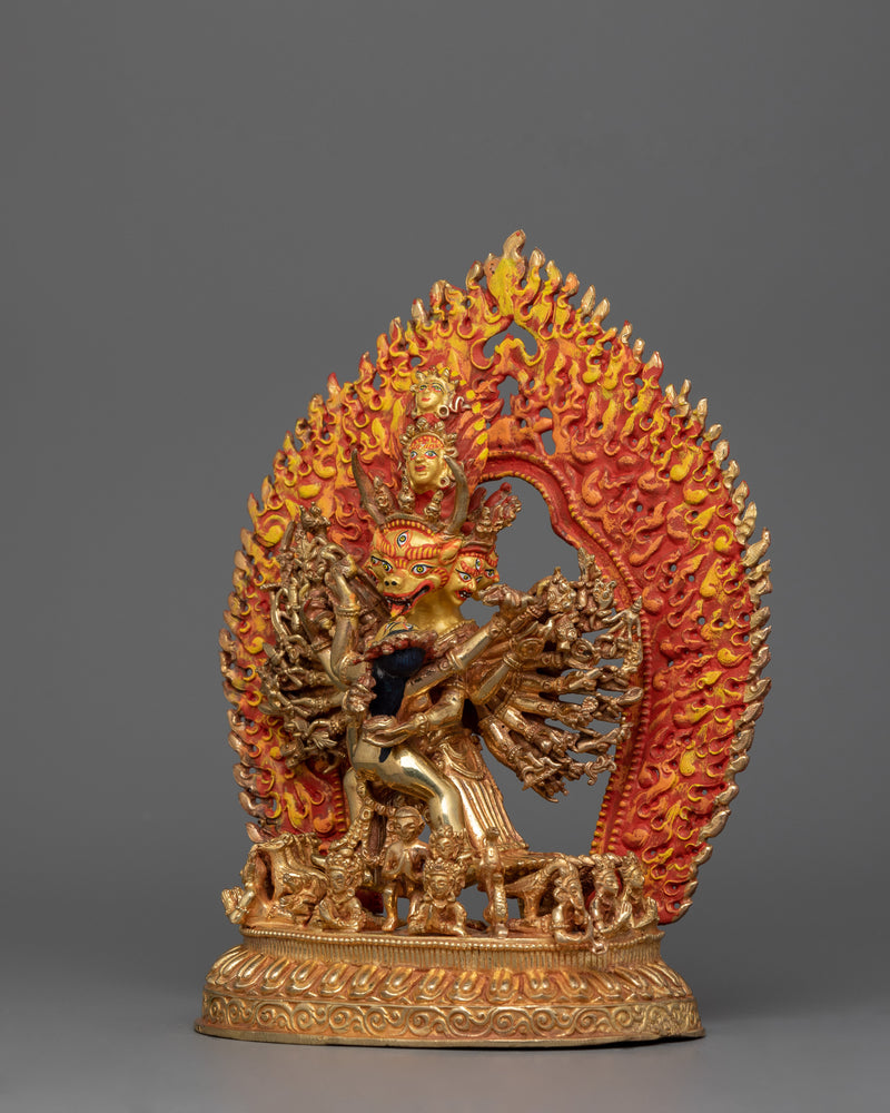 The Destroyer of Death Yamantaka Figurine | Wrathful Deity in Buddhist Tradition