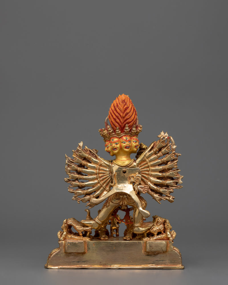 The Destroyer of Death Yamantaka Figurine | Wrathful Deity in Buddhist Tradition