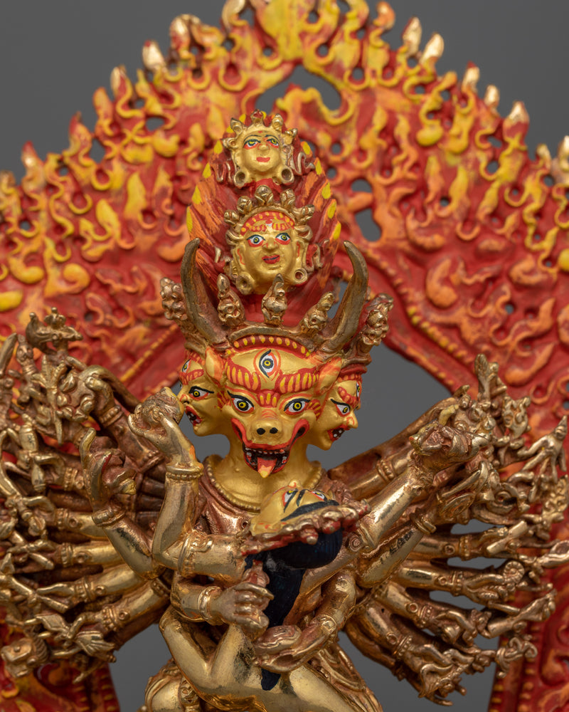 The Destroyer of Death Yamantaka Figurine | Wrathful Deity in Buddhist Tradition