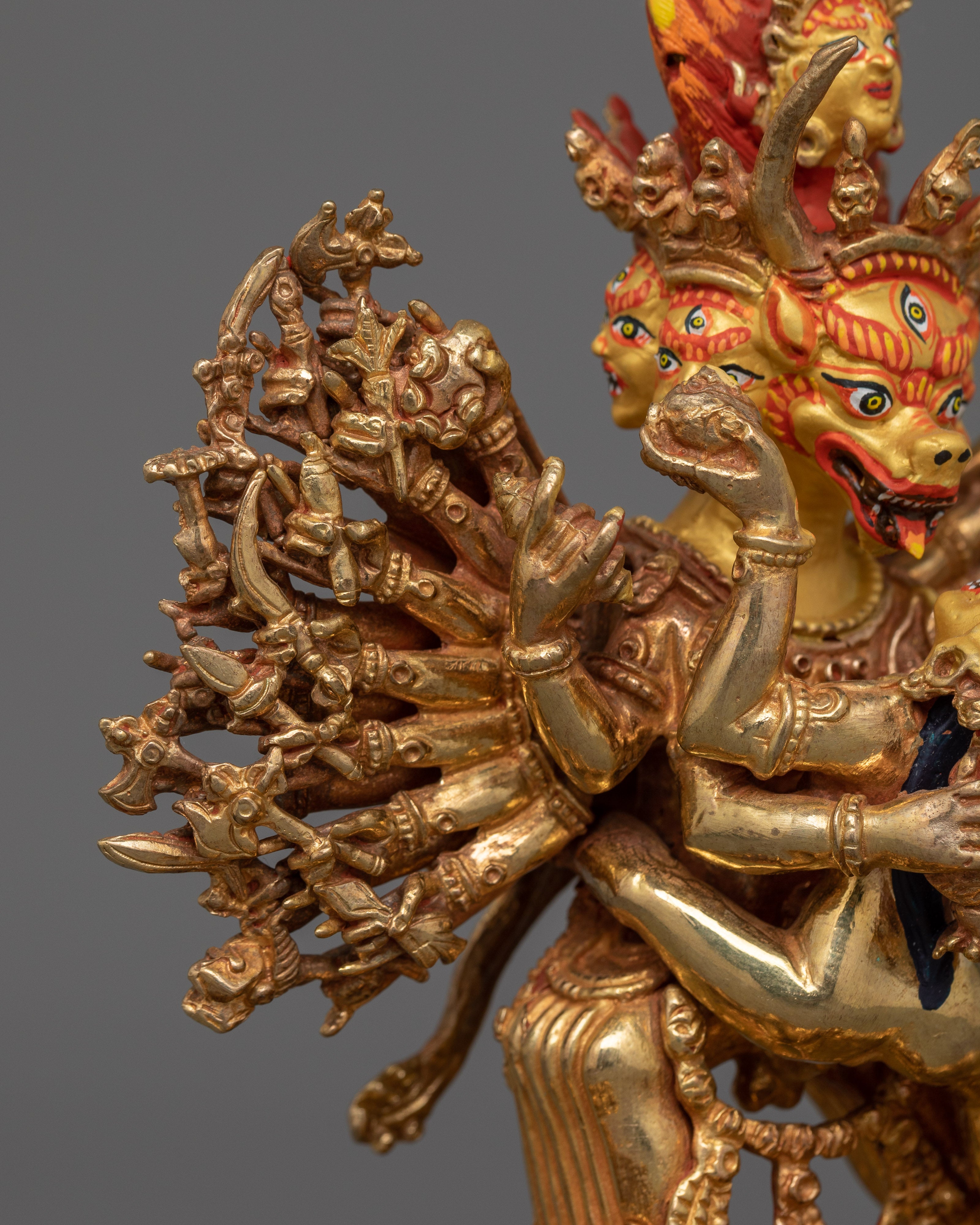 The Destroyer of Death Yamantaka Figurine | Wrathful Deity in Buddhist Tradition