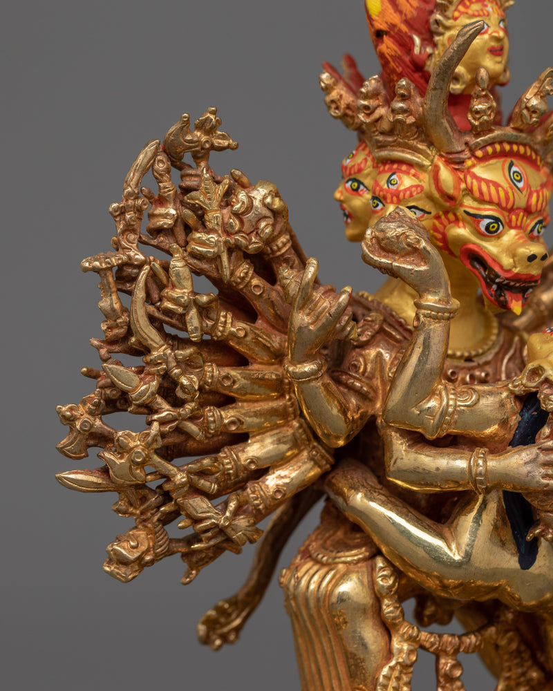 The Destroyer of Death Yamantaka Figurine | Wrathful Deity in Buddhist Tradition
