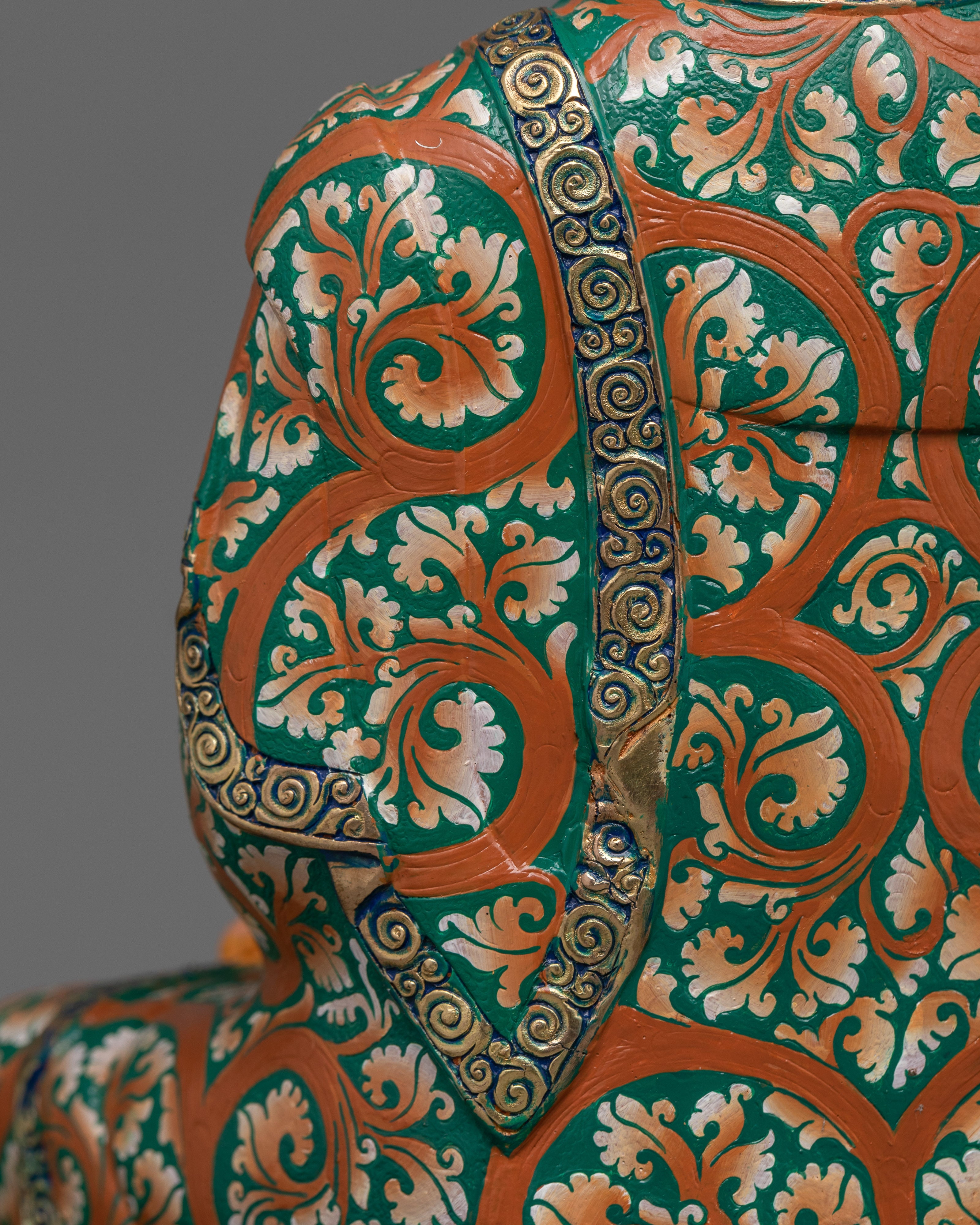 Colorful Shakyamuni Buddha Statue | Handmade in Nepal, by Nepali Artists