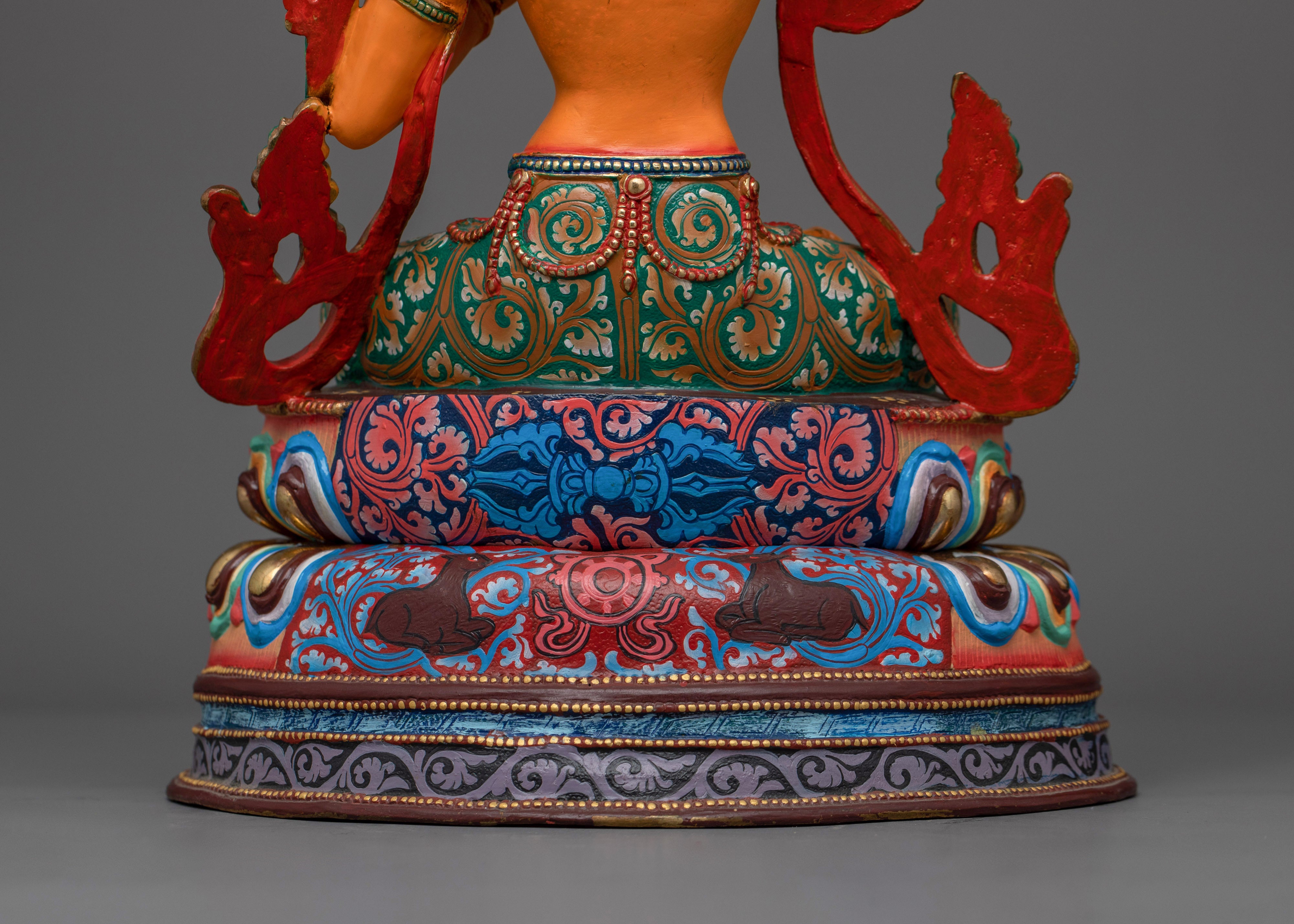 Colorful Statue of Manjushri | Handcrafted by Nepali Artists in Nepal