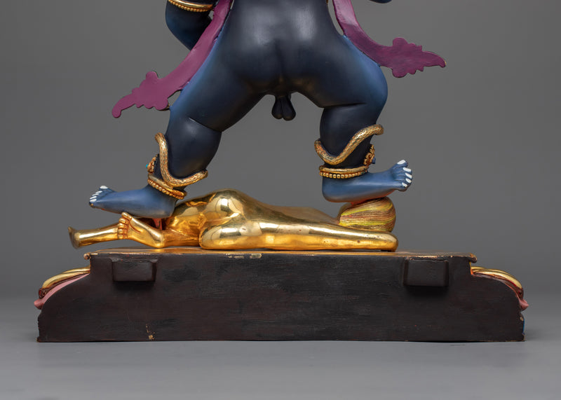 Colorful Black Dzambhala Statue | Wrathful Wealth Deity of Buddhism