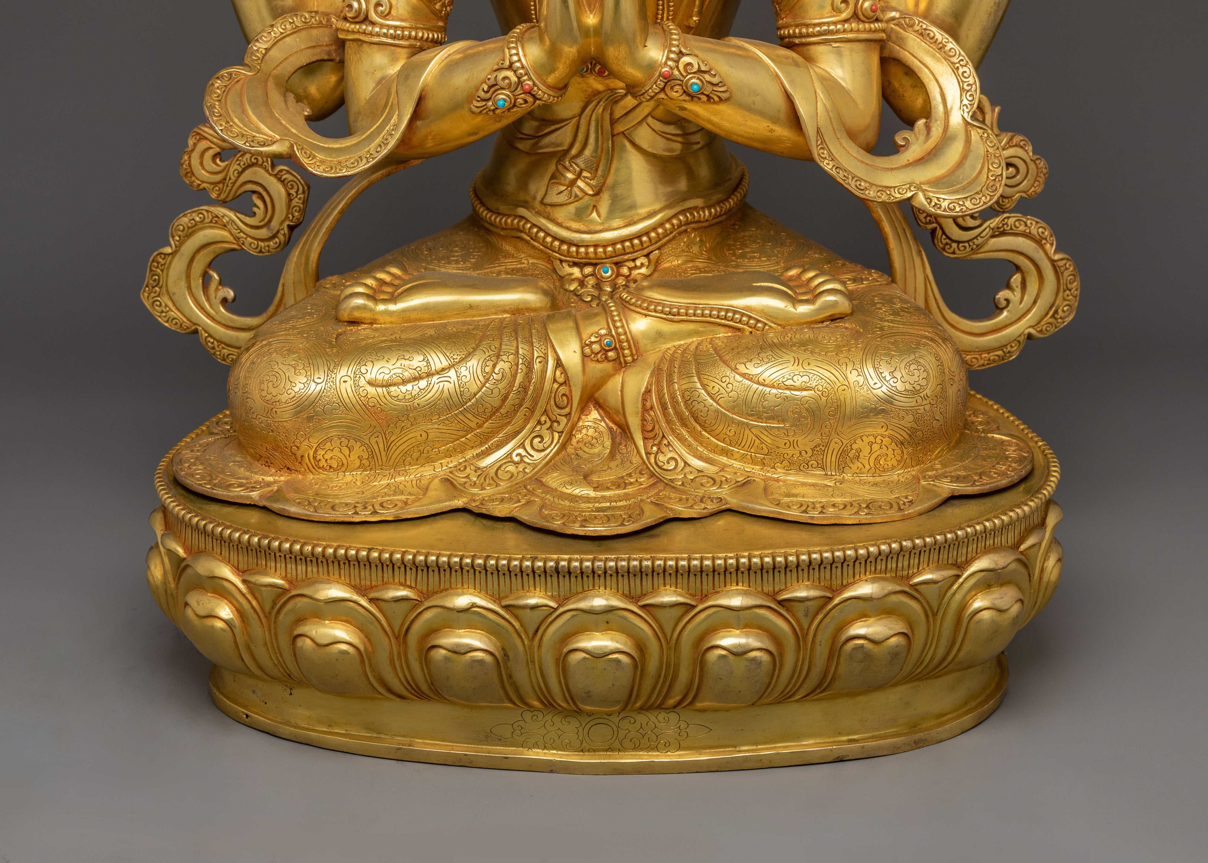 Tibetan Art for Meditation Chenrezig Lokeshvara Figurine | Symbol of Universal Compassion