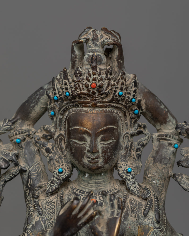 Namasangati Antique Finished Buddhist Art | Sculpture for Wisdom and Devotion