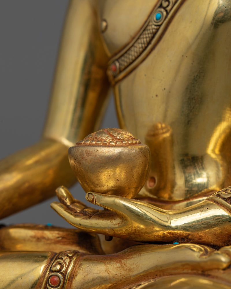Historical Buddha Statue with Divine Sacred Halo | Representation of Enlightened Energy