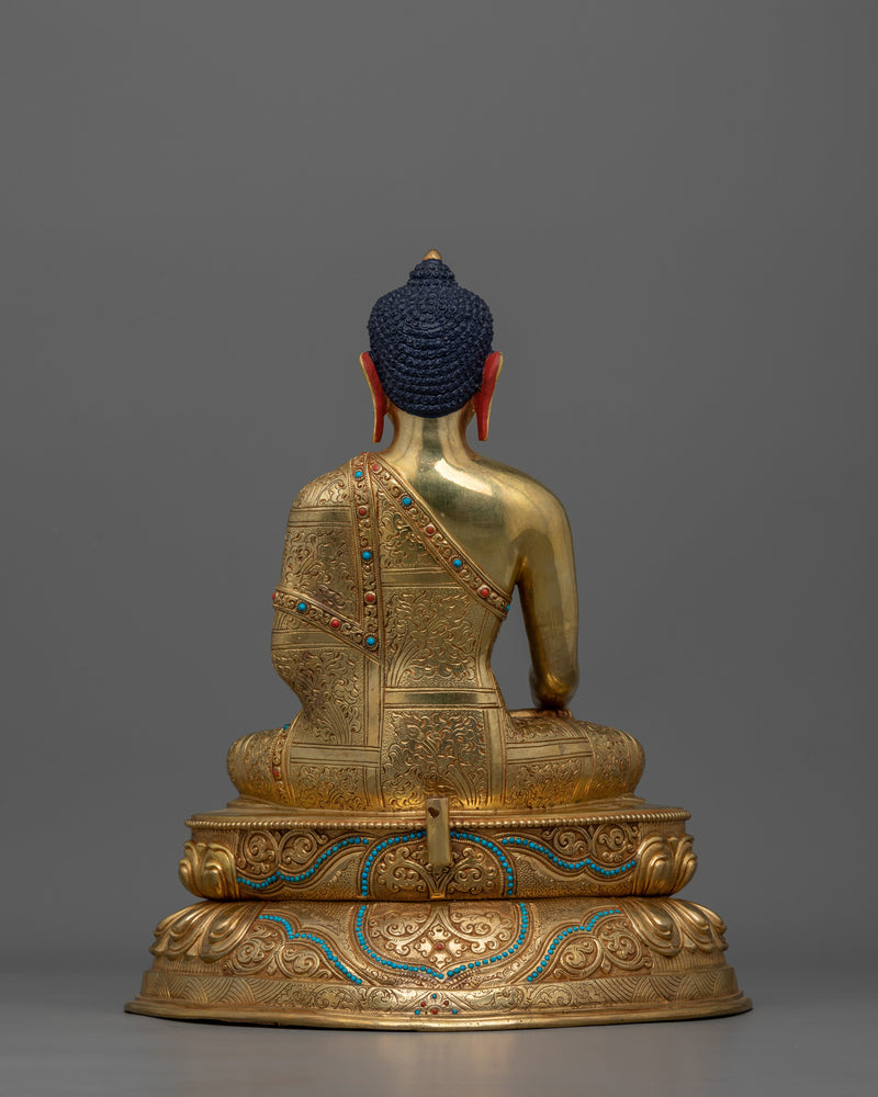 Traditional Shakyamuni Buddha with Radiant Halo | Symbol of Serenity and Inner Wisdom